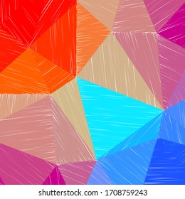 Hand-drawn pencil background. Marker hatching background. Alive pencil sketch with colorful strokes. Unequaled vector illustration.