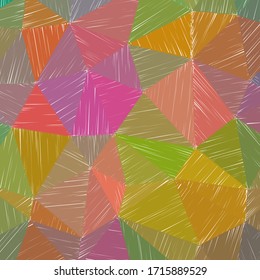 Hand-drawn pencil background. Marker hatching background. Admirable pencil sketch with colorful strokes. Curious vector illustration.