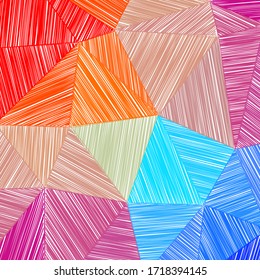 Hand-drawn pencil background with marker hatching and colorful strokes. An alluring vector illustration with a creative and artistic design.