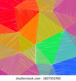 Fondo del lápiz dibujado a mano. Fondo de eclosión de marcadores. Dibujo de lápiz con trazos coloridos. Increíble ilustración vectorial.