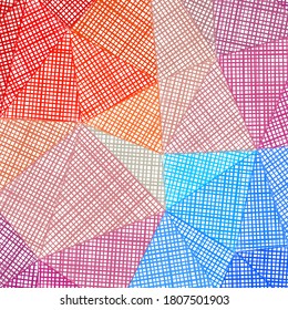Hand-drawn pencil background. Marker hatching background. Alive pencil sketch with colorful strokes. Excellent vector illustration.