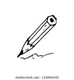 Handdrawn pencil doodle icon. Hand drawn black sketch. Sign cartoon symbol. Decoration element. White background. Isolated. Flat design. Vector illustration.