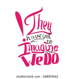 Hand-drawn phrase