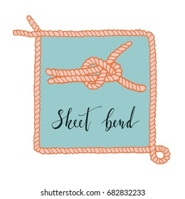Hand-drawn picture of a sea bend made in vector