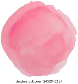 Handgezeichneter rosa Aquarell-ovaler Vektorgrafik-Rahmen mit Kopierraum. vielseitige Vorlage