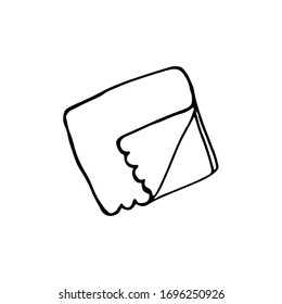 Tapado a mano en estilo doodle. Ilustración lineal.Imagen vectorial.