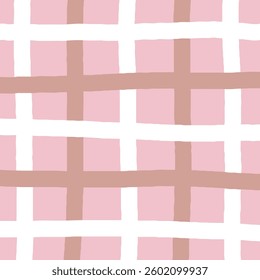 hand-drawn plaid pattern, soft colors, imperfect grids, lifestyle textures, vector tiles for textile, packaging, web, print, design, cozy and artisanal feel
