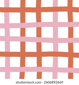 hand-drawn plaid pattern, soft colors, imperfect grids, lifestyle textures, vector tiles for textile, packaging, web, print, design, cozy and artisanal feel