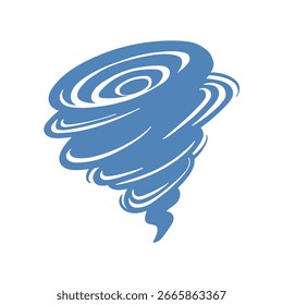 Hand-drawn pop tornado 
typhoon illustration icon