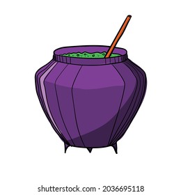 hand-drawn pot on white background