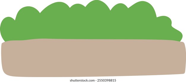 Handdrawn Pot With Plant Vector Illustration