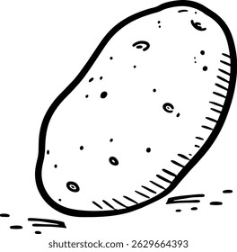 Hand-drawn Potato Illustration, Potato Icon