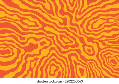 Hand-drawn Psychedelic Groovy Background. Colorful Psychedelic Optical Illusion. Trippy Distorted Image With Light Diffraction Effect In The Psychedelic Style Of The '80s - 90s Vaporwave. Vector Eps10