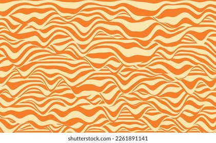 Hand-drawn psychedelic groovy background. Colorful psychedelic optical illusion. Trippy distorted image with light diffraction effect in the psychedelic style of the '80s - 90s vaporwave. Vector Eps10