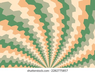Hand-drawn psychedelic groovy background. Colorful psychedelic optical illusion. Trippy distorted image with light diffraction effect in the psychedelic style of the '80s - 90s vaporwave. Vector Eps10
