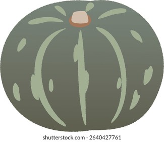 Hand-Drawn Pumpkin Illustration with Simple Style

