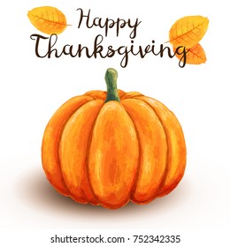 Hand-drawn pumpkin vector isolated illustration.