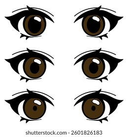 Hand-drawn pupil variation set, a healthy and beautiful vector material design.