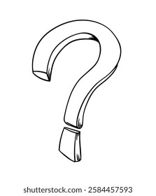 A hand-drawn question mark icon