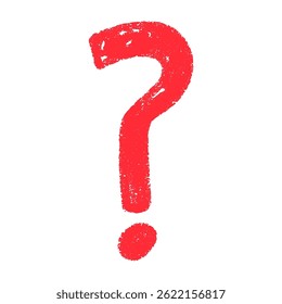 Hand-drawn question mark icon with sketch-style details. Curious doodle symbol for FAQ sections or inquiry prompts. Flat vector illustration isolated on white background.