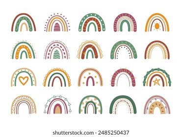 Hand-Drawn Rainbow Illustration Element Set