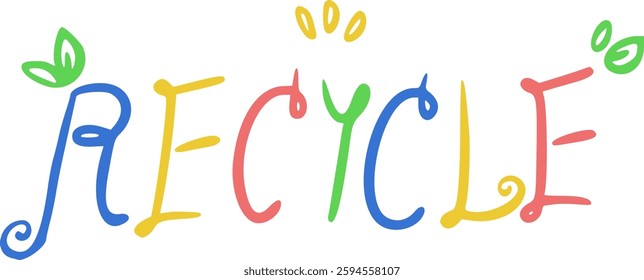 Handdrawn Recycle illistration for website, application, printing, document, poster design, etc.