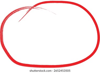 Vetor de traçado de pincel de círculo vermelho desenhado à mão, círculo vermelho desenhado à mão para fazer texto, números, caneta do fabricante, lápis, logotipo, realces de círculo de doodle desenhado à mão