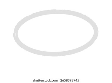 Hand-Drawn Red Highlight Circle or Oval Frame Element