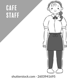 A hand-drawn, relaxed and cute character illustration. A rough and stylish impression. Vector illustration.