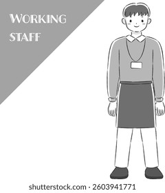 A hand-drawn, relaxed and cute character illustration. A rough and stylish impression. Vector illustration.