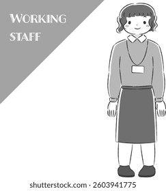 A hand-drawn, relaxed and cute character illustration. A rough and stylish impression. Vector illustration.