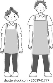 A hand-drawn, relaxed and cute character illustration. A rough and stylish impression. Vector illustration.