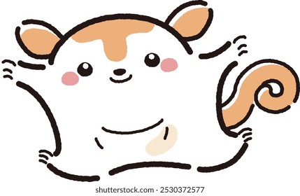 Hand-drawn, relaxed and cute characters. A rough and stylish impression. Vector illustration.