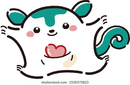 Hand-drawn, relaxed and cute characters. A rough and stylish impression. Vector illustration.