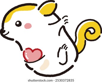 Hand-drawn, relaxed and cute characters. A rough and stylish impression. Vector illustration.