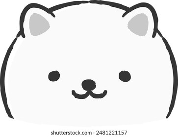Hand-drawn, relaxed and cute dog. Perfect for creating a rough and stylish impression. Vector illustration.