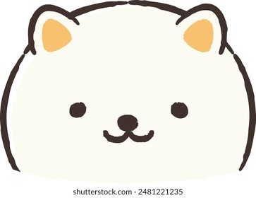 Hand-drawn, relaxed and cute dog. Perfect for creating a rough and stylish impression. Vector illustration.