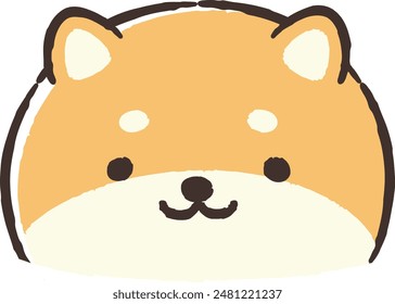 Hand-drawn, relaxed and cute dog. Perfect for creating a rough and stylish impression. Vector illustration.
