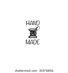 Hand-drawn retro vector hand-made badge stylized icon