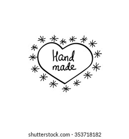 Hand-drawn retro vector hand-made badge stylized icon