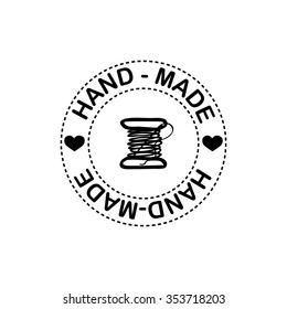 Hand-drawn retro vector hand-made badge stylized icon
