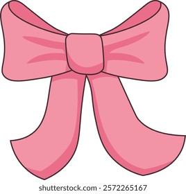 Handdrawn Ribbon Bow Vector Illustration