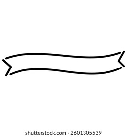 A hand-drawn ribbon title design featuring an S-curve shape. Easy to use with a transparent background.