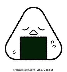 A hand-drawn rice ball vector with a simple, warm feel. Perfect for Japanese food ads, lunch menus, and casual café designs.