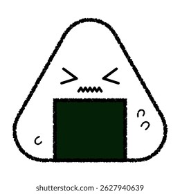 A hand-drawn rice ball vector with a simple, warm feel. Perfect for Japanese food ads, lunch menus, and casual café designs.