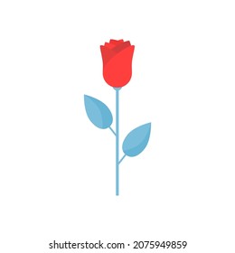 A hand-drawn rose isolated on a white background.