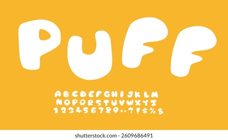 Hand-drawn round and plump cute font