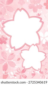 Quadro de silhueta de fundo sakura desenhado à mão