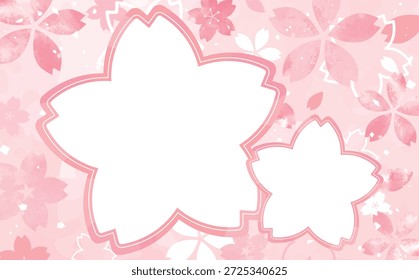 Quadro de silhueta de fundo sakura desenhado à mão
