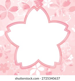 Quadro de silhueta de fundo sakura desenhado à mão